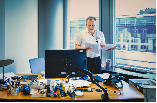 Luděk Niedermayer in his office